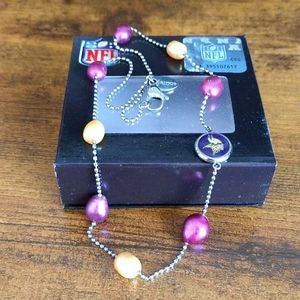 Minnesota Vikings 💜💛 Genuine Honora Pearls Necklace NFL Authentic